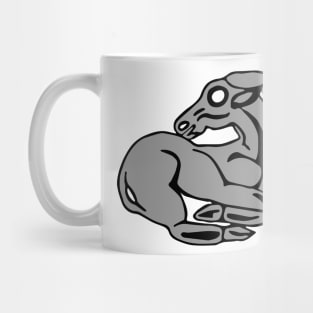 Capricorn rolled up with a view to the left - timeless abstraction Mug